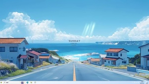 惬意的海边小镇