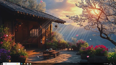 花影拂颜-桌面主题