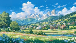 治愈清新乡下村庄