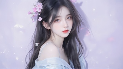 淡紫幽梦美少女