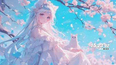 古风美女与猫咪