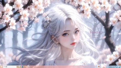 4k治愈樱花女孩