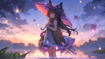 傍晚萤火少女