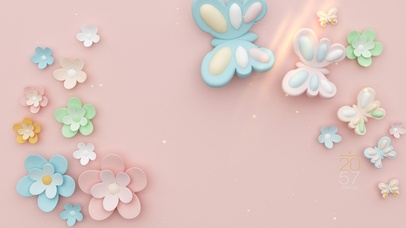 立体小清新花朵