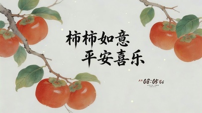 柿柿如意，平安喜乐