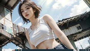 短发清纯御姐 美少女