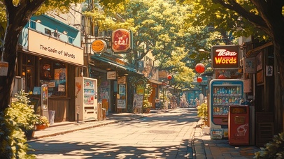 夏日假期旧日城市街道