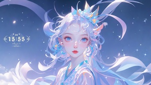 花漾壁纸|蓝瞳女神