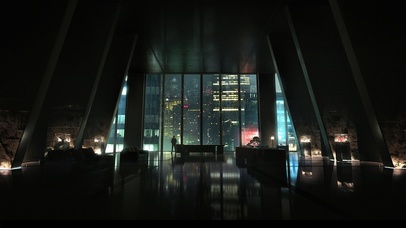 大气  雨天办公室