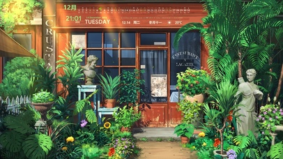 阳光下的花店（日历时间天气）