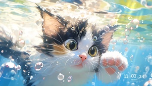 水下猫咪冲浪