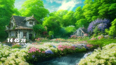 唯美治愈村庄景色