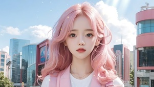 干净甜美的女孩