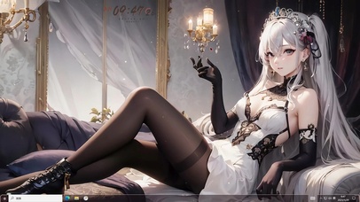 4k银发黑丝纯欲华贵美少女