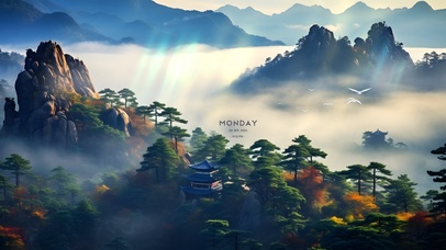 4K护眼古韵森林