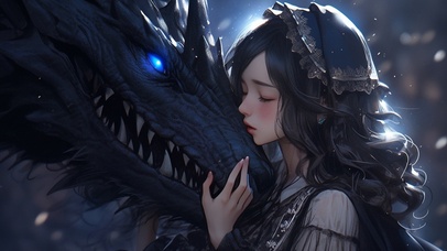 4k黑龙少女(动漫动态壁纸) - 动态壁纸下载 - 元气壁纸