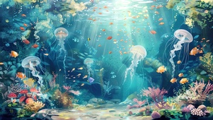 清新氧气感海底水母