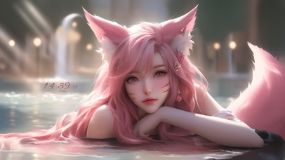 水中甜美少女阿狸