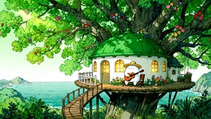 温馨海边树屋