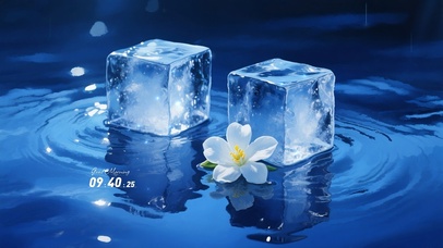 超清爽  梦幻蓝碎花 大冰块！