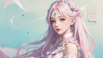 粉色发系小姑娘