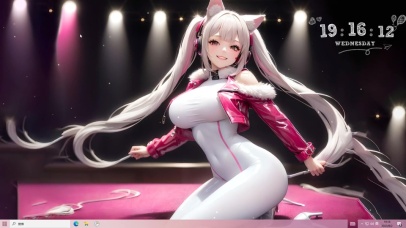 二次元 清纯白发美少女