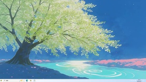 唯美的绿色大树