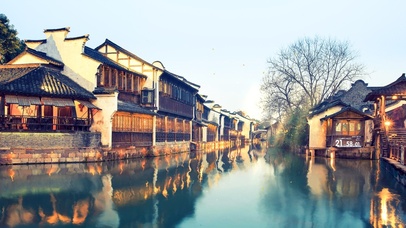 4K 唯美治愈黄昏下的乌镇