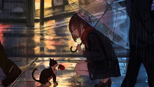 雨下的女孩