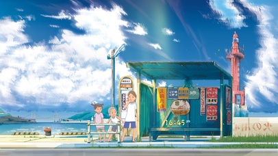 4K 夏日公交站等车