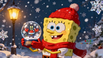 治愈雪景-海绵宝宝