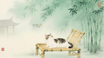 古风竹林猫咪