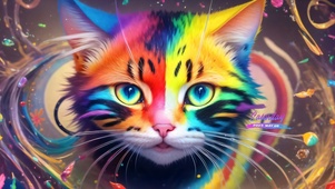 炫彩猫咪