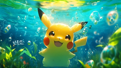 水中可爱皮卡丘