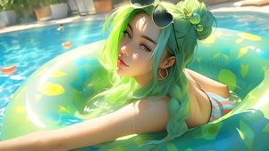 4K 泳池魅惑御姐