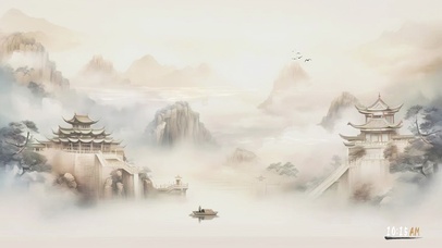 4K唯美山川插画