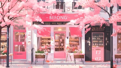 樱花街道甜品店