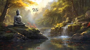 深山禅意打坐