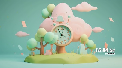 简约护眼3d时钟