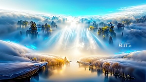 阳光下的云幕