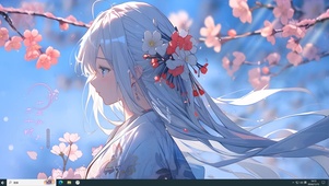 唯美古风樱花女孩