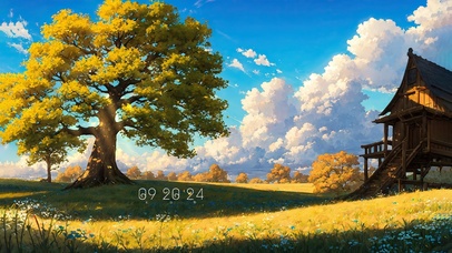 护眼蓝天草原小清新