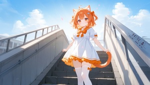 楼梯小猫女