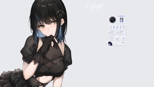 简约黑发女孩
