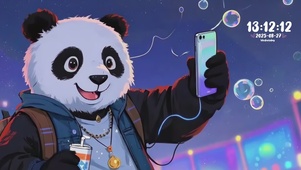 花漾壁纸|潮酷大熊猫