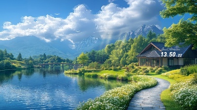 治愈护眼湖泊别墅