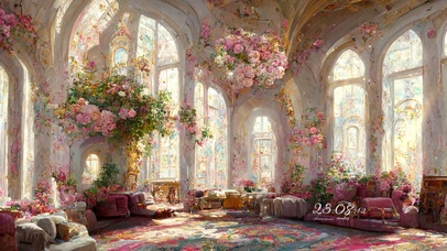 唯美梦幻鲜花房间