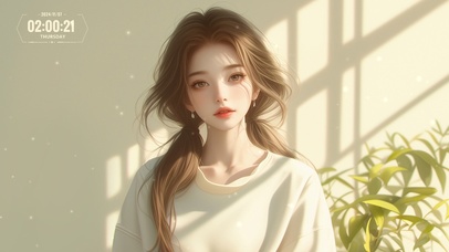 可爱双马尾女孩