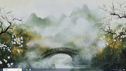 花蹊萦云-桌面主题