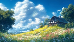 户外草地小屋